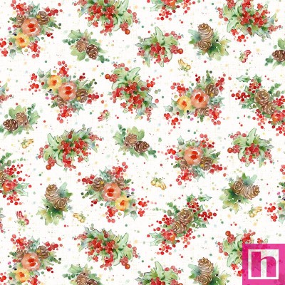 P121-LDCH5379-W PATCH. AMERICANO LITTLE DARLINGS CHRISTMAS (11) 110 CM. ALG 100% BLANCO/MULTI VENTA EN PZAS. DE 7 M APRO