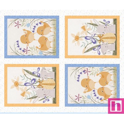 P121-SSPR5325PA PATCH. AMERICANO SWEET SPRINGS (01) PANEL 90X110 CM. ALG 100% BLANCO/MULTI VENTA EN PZAS. DE 7 M APRO