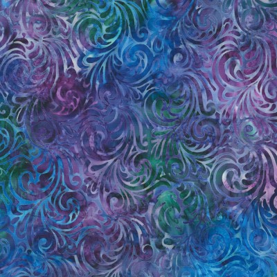 P135-AMD-22838-426 PATCH. AMERICANO PAISLEY BOUQUET BATIKS (12) 110 CM. ALG 100% PURPURA VENTA EN PZAS. DE 7 M APRO