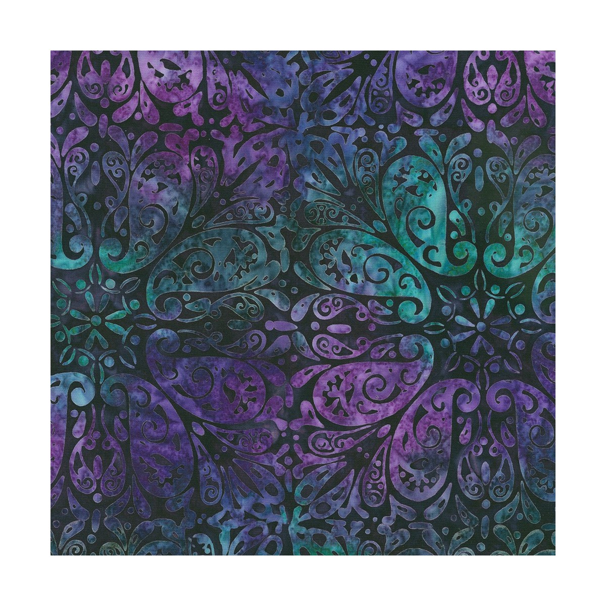 P135-AMD-22837-460 PATCH. AMERICANO PAISLEY BOUQUET BATIKS (11) 110 CM. ALG 100% MORADO VENTA EN PZAS. DE 7 M APRO