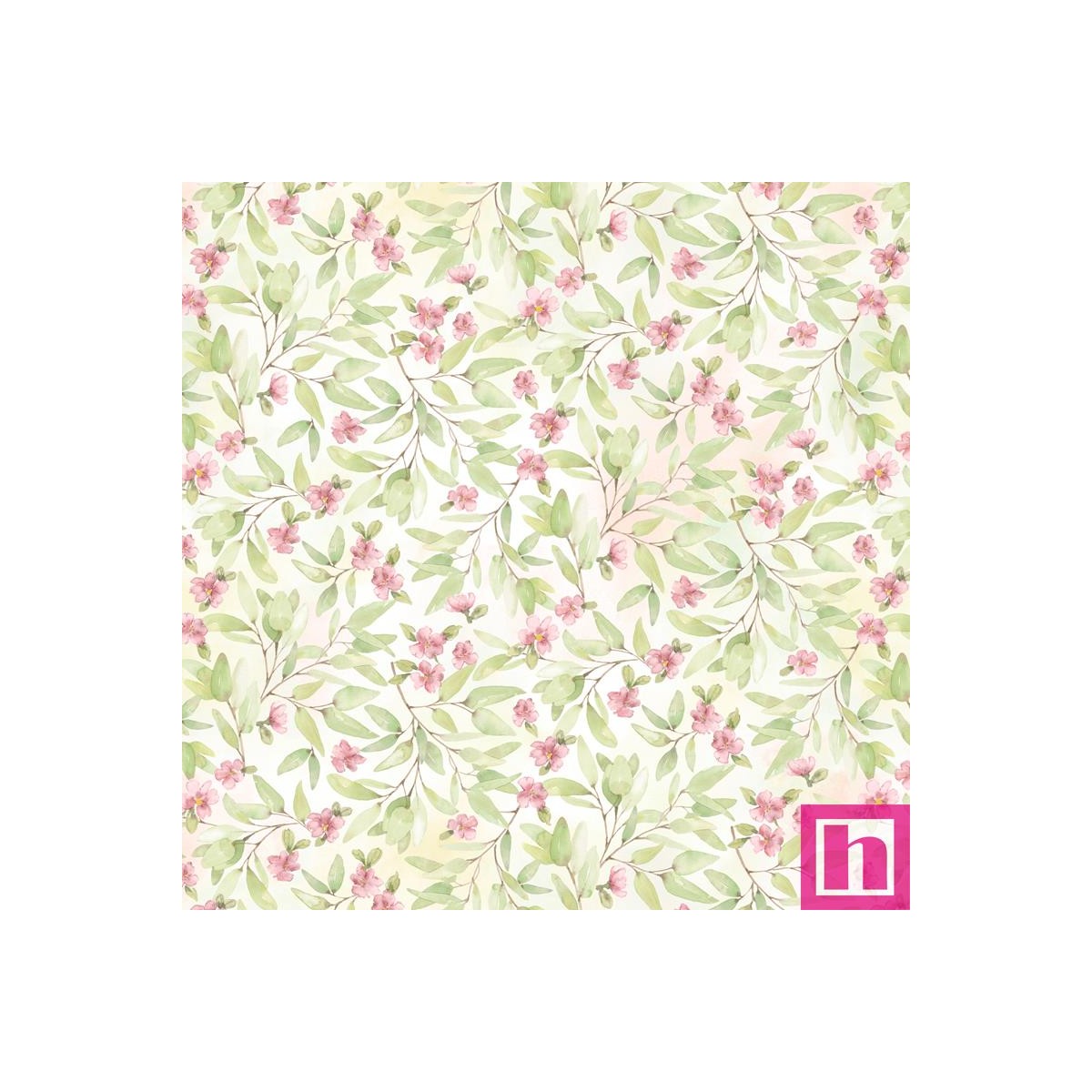 P121-BUNN5662-GP PATCH. AMERICANO BUNNIES AND BLOOMS (04) 110 CM. ALG 100% BLANCO/ROSA VENTA EN PZAS. DE 7 M APRO