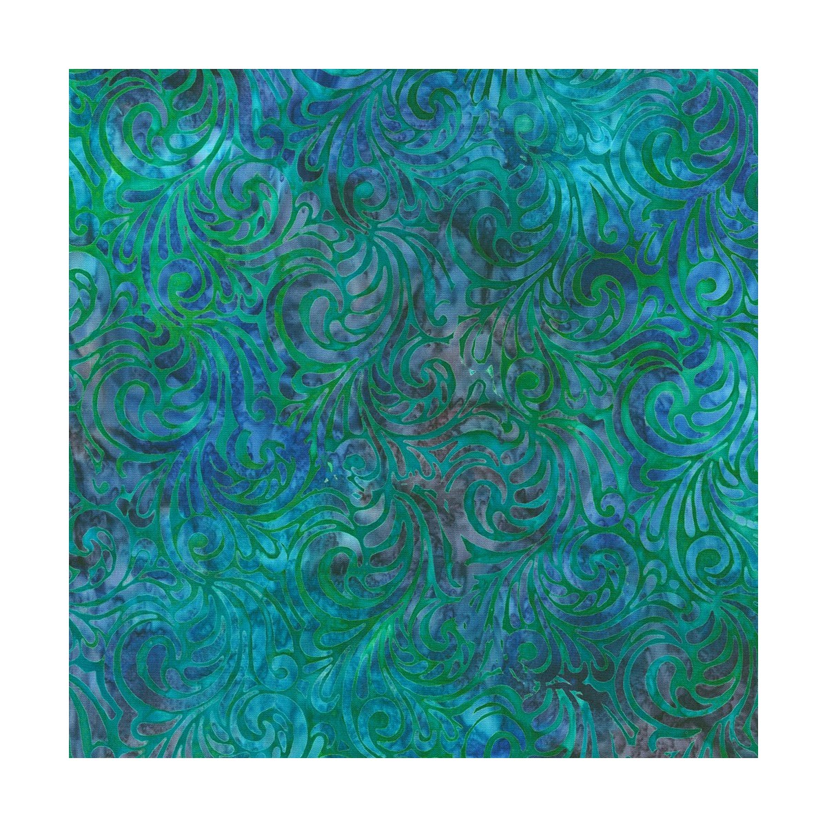 P135-AMD-22838-78 PATCH. AMERICANO PAISLEY BOUQUET BATIKS (07) 110 CM. ALG 100% VERDE VENTA EN PZAS. DE 7 M APRO