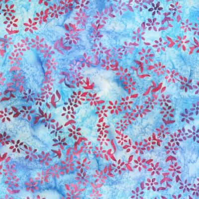 P135-AMD-22840-247 PATCH. AMERICANO PAISLEY BOUQUET BATIKS (17) 110 CM. ALG 100% AZUL VENTA EN PZAS. DE 7 M APRO