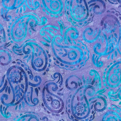 P135-AMD-22836-249 PATCH. AMERICANO PAISLEY BOUQUET BATIKS (13) 110 CM. ALG 100% LILA VENTA EN PZAS. DE 7 M APRO