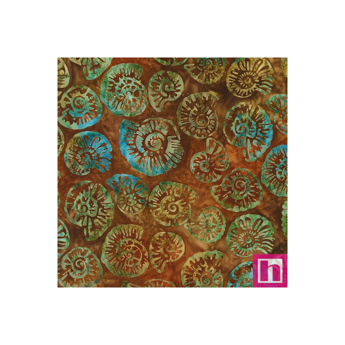 P135-AMD-22773-271 PATCH. AMERICANO BEACHCOMBERS BATIKS (19) 110 CM. ALG 100% MARRON VENTA EN PZAS. DE 7 M APRO