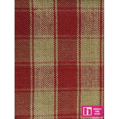 61537 PATCH. AMERICANO TRAMADO WILLSON (05) 110 CM. ALG 100% GRANATE/CAMEL VENTA EN PIEZAS DE 7.32 MTS. APROX