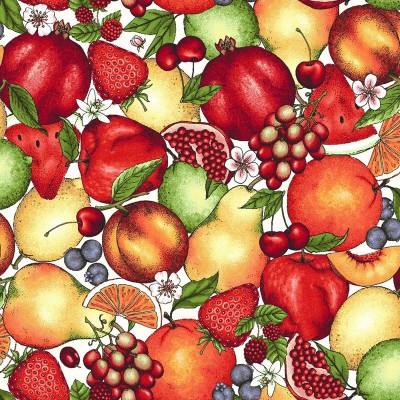 P17-MAS10304-E PATCH. AMERICANO FANCY FRUIT (06) 110 CM. ALG 100% CREMA/MULTI VENTA EN PZAS. DE 7 M. APROX.