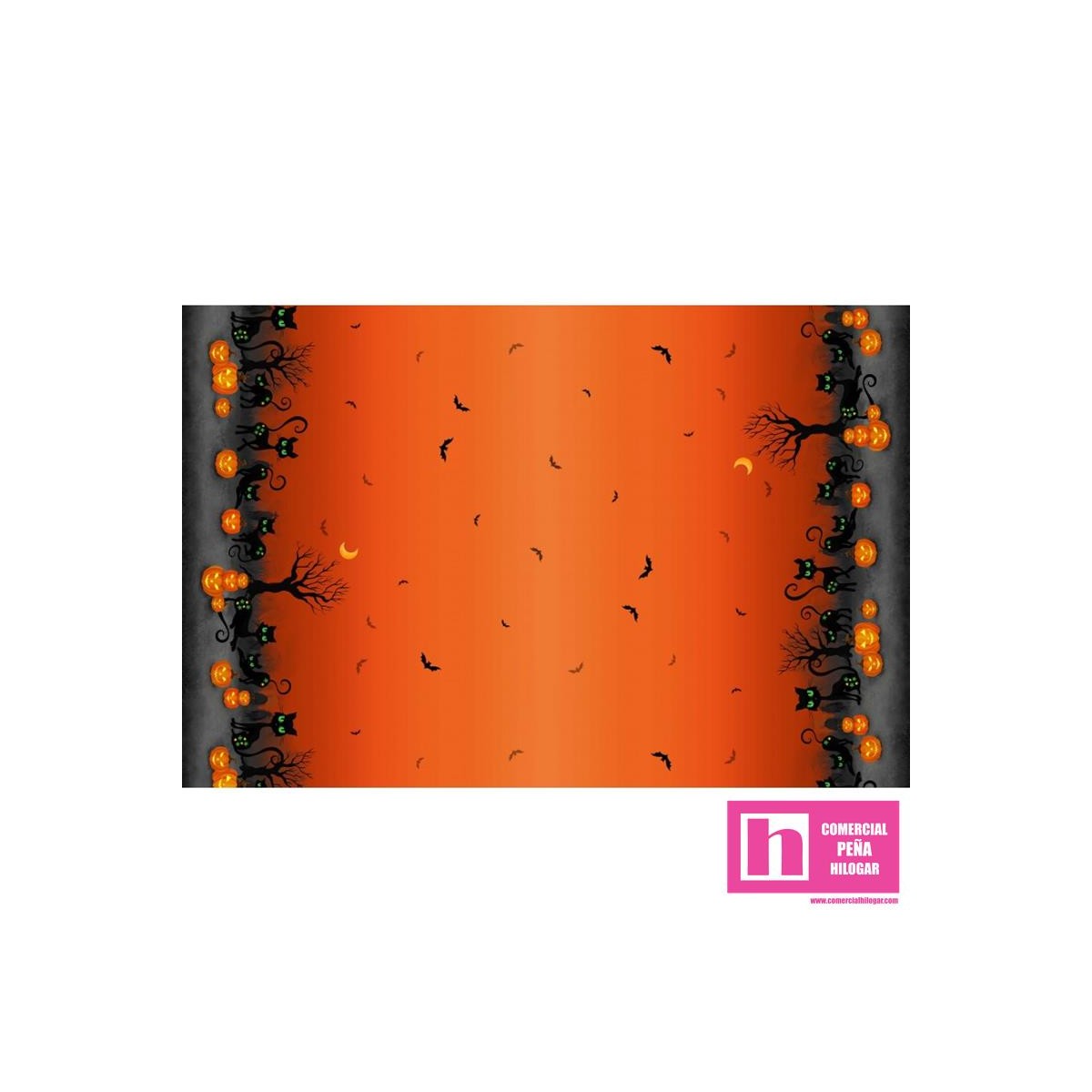 64152 PATCH.AMERICANO TRICK OR TREAT (11) PANEL 60X110 CM. ALG 100% NARANJA VENTA EN PZAS. DE 6.80 M APRO