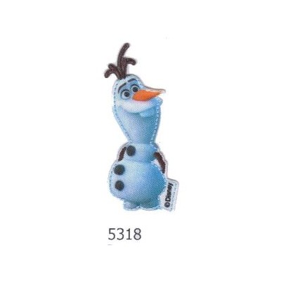 5318-000 APLICACION ADHESIVA FROZEN II-OLAF 25 X 75 MM POL 100% MULTICOLOR VENTA EN BOLSA  DE 3 UNIDADES