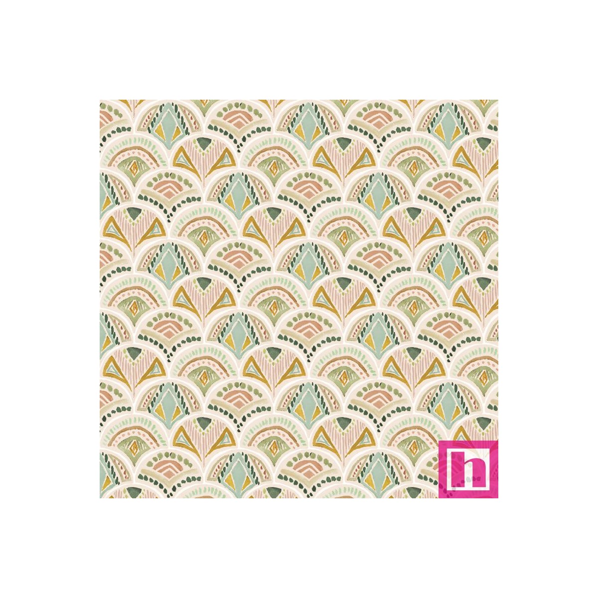 P121-FCHI5602E PATCH. AMERICANO FLORAL CHIC (02) 110 CM. ALG 100% CREMA/MULTI VENTA EN PZAS. DE 7 M APRO