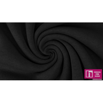 P69-9363-69 SUDADERA LISA ALIANZ (36) 1.50 M. 250 GR/M2 ALG 80%-POL 20% NEGRO VENTA EN PZAS. DE 6 M APRO