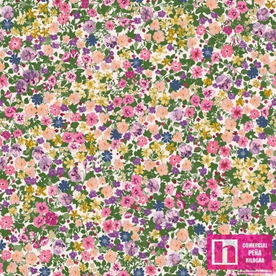 63299 TEJIDO ESTAMPADO LIBERTY KARAL (01) 1.40 M. 110 GR/M2. ALG 100% ROSA VENTA EN PZAS. DE 10 M APRO