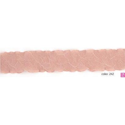 9639-242 GALON FANTASIA ELASTICO 25 MM BASIA POL 90%-VISCOSA 10%  ROSA VENTA EN PZAS. DE 11.50 M APRO