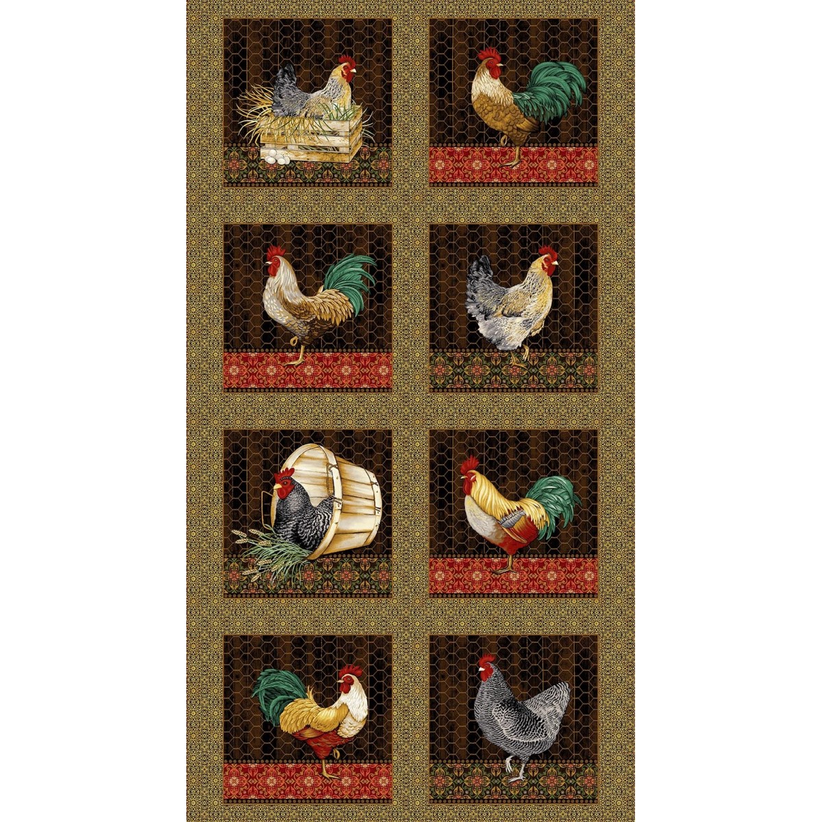 P140-3318-99 PATCH. AMERICANO CHICKEN SHACK (08) 60X110 CM. ALG 100% MULTI VENTA EN PZAS. DE 7 M APRO