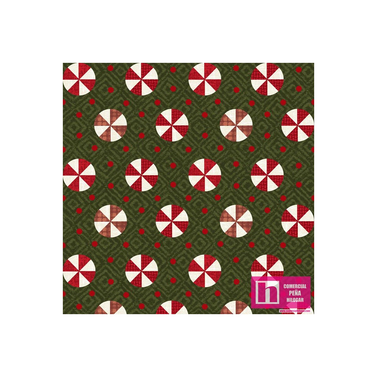 P17-MASF9936-G PATCH.AMERICANO SNOWDAYS FLANNEL (11) 110CM. ALG 100% VERDE VENTA EN PZAS. DE 7 M APRO