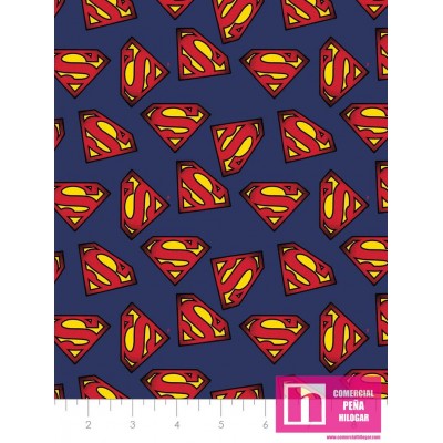 P108-23400704-02 PATCH. AMERICANO SUPERMAN (02) 110 CM. ALG 100% MARINO VENTA EN PZAS. DE 7 M APROX.