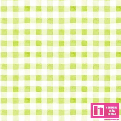 63645 PATCH.AMERICANO PICNIC BY THE LAKE  (16) 110 CM. ALG 100%  VERDE VENTA EN PZAS. DE 6.80 M APRO