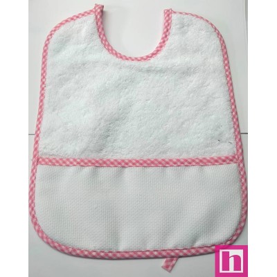 8286-011 BABERO RIZO+PANAMA MARTINA 24X30 POL 60%-ALG 40% BLANCO/VIVO ROSA VENTA EN BOLSA DE 3 UDS.