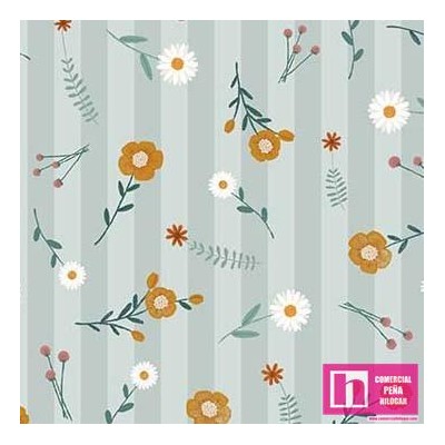 64883 PATCH.AMERICANO NOW AND ZEN YOGA ANIMALS (19) 110 CM. ALGODON 100% MENTA Venta en piezas de 6.80 M