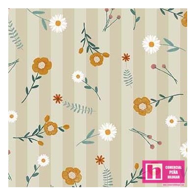 64884 PATCH.AMERICANO NOW AND ZEN YOGA ANIMALS (20) 110 CM. ALGODON 100% CAQUI Venta en piezas de 6.80 M