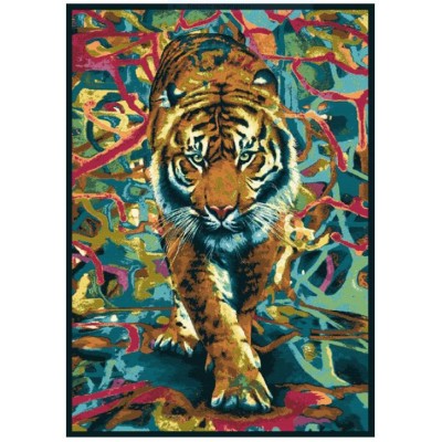 66879 CUADRO JACQUARD GRIFFE (01) 70X100 CMS. POLIESTER 100% MULTI Venta en piezas de 1.00 C