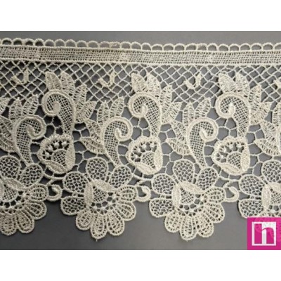 67097 PUNTILLA GUIPUR ELIEL 110 MM. POLIESTER 100% MARFIL Venta en piezas de 19.30 M