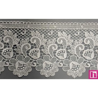 67100 PUNTILLA GUIPUR ELIEL 110 MM. POLIESTER 100% BLANCO Venta en piezas de 19.30 M