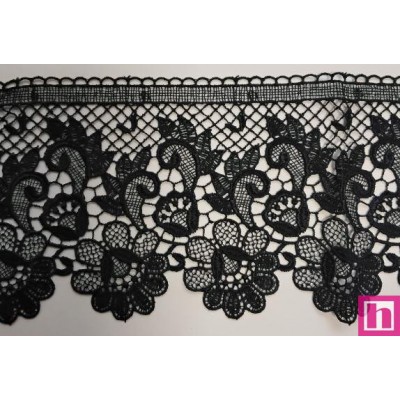 67101 PUNTILLA GUIPUR ELIEL 110 MM. POLIESTER 100% MARINO Venta en piezas de 19.30 M