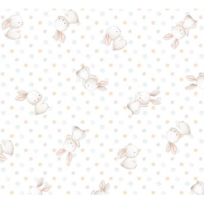 67249 PIQUE ESTAMPADO AREU (01) 1.50 M. 170 GR/M2. ALGODON 100% BLANCO/MENTA Venta en piezas de 6.00 M