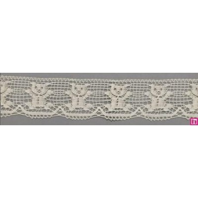 67292 PUNTILLA BOLILLO DARIO 30 MM. ALGODON 100% NATURAL Venta en piezas de 30.00 M