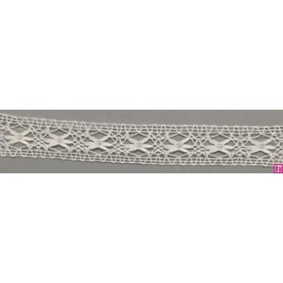 67299 ENTREDOS BOLILLO VICENZO 20 MM. ALGODON 100% BLANCO Venta en piezas de 30.00 M