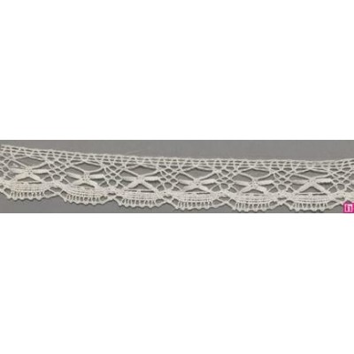 67300 PUNTILLA BOLILLO VICENZO 20 MM. ALGODON 100% BLANCO Venta en piezas de 30.00 M