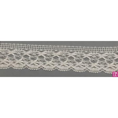 67302 PUNTILLA BOLILLO VICENZO 30 MM. ALGODON 100% BLANCO Venta en piezas de 30.00 M