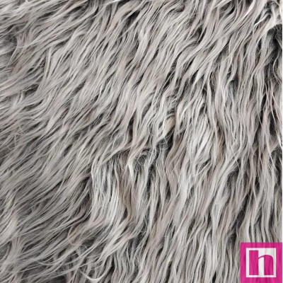 67614 PELO FANTASIA CURLY (01) 150 CM. 480 GR/M2. POLIESTER 50%-ACRILICO 50% GRIS Venta en piezas de 5.00 M