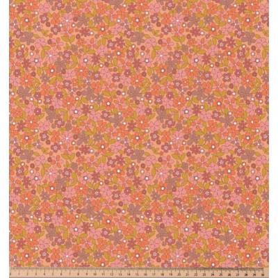 67656 TEJIDO ESTAMPADO MELANIA (02) 1.50 M. 115 GR/M2. ALGODON 100% MELOCOTON Venta en piezas de 10.00 M