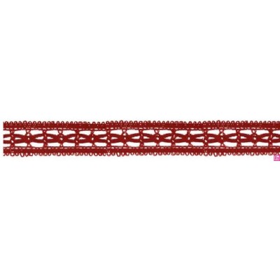 727387-0009 ENTREDOS BOLILLO NIARA 23 MM. POLIESTER 100% ROJO Venta en piezas de 25.00 M