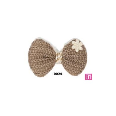 762242-24 APLICACION INFANTIL DIARA-LAZO 75X45 MM. POLIESTER/ALGODON 100% CAMEL Venta en piezas de 10.00 U