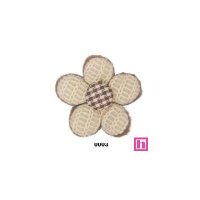 762243-03 APLICACION INFANTIL DIARA-FLOR RED.55 MM. POLIESTER/ALGODON 100% MARFIL Venta en piezas de 10.00 U