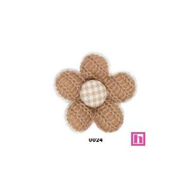 762243-24 APLICACION INFANTIL DIARA-FLOR RED.55 MM. POLIESTER/ALGODON 100% CAMEL Venta en piezas de 10.00 U