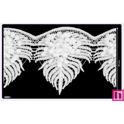 803628-1 GALTON ENCAJE GUIPUR MATE 95MM. POLIESTER 100% MARFIL Venta en piezas de 9.10 M