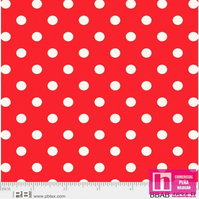 P121-4634-R PATCH. AMERICANO BEACH BABY (25) 110 CM. ALGODON 100% ROJO Venta en piezas de 7.00 M