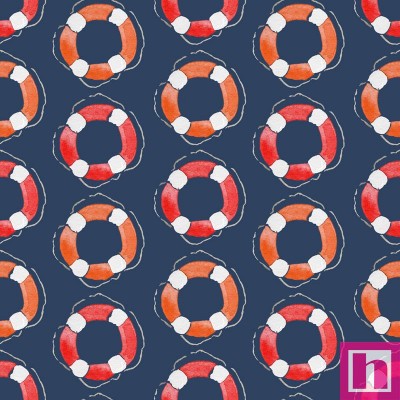 P121-ABAB 5015N PATCH. AMERICANO AHOY BABY (13) 110 CM. ALGODON 100% MARINO Venta en piezas de 7.00 M