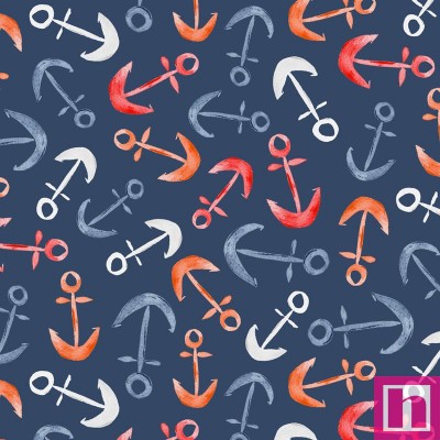 P121-ABAB 5016N PATCH. AMERICANO AHOY BABY (10) 110 CM. ALGODON 100% MARINO Venta en piezas de 7.00 M