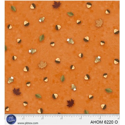 P121-AHOM6220O PATCH. AMERICANO AUTUMN HOMESTEAD (16) 110 CM. ALGODON 100% CALABAZA Venta en piezas de 7.00 M