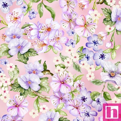 P121-CAME  5041P PATCH. AMERICANO CAMELIA (12) 110 CM. ALGODON 100% ROSA/MULTI Venta en piezas de 7.00 M