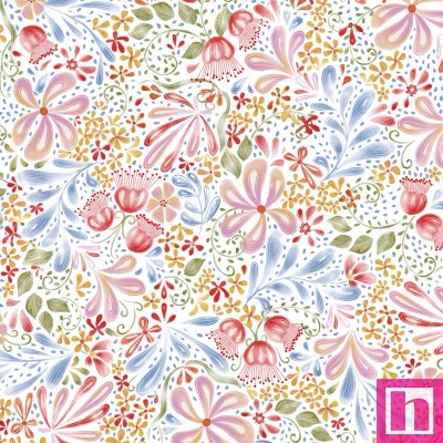 P121-CPOE6131W PATCH. AMERICANO COUNTRY POETRY (04) 110 CM. ALGODON 100% BLANCO Venta en piezas de 7.00 M