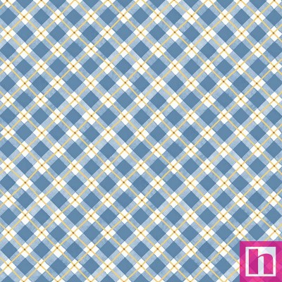 P121-GBUZ5299B PATCH. AMERICANO GARDEN BUZZ (15) 110 CM. ALGODON 100% BLANCO/AZUL Venta en piezas de 7.00 M