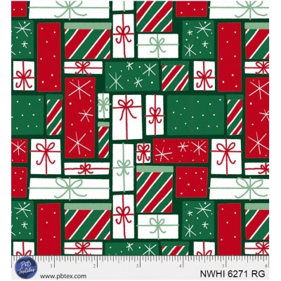 P121-NWHI6271RG PATCH. AMERICANO NUTCRACKER WHIMSY (03) 110 CM. ALGODON 100% VERDE/ROJO Venta en piezas de 7.00 M