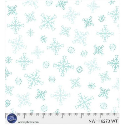 P121-NWHI6273WT PATCH. AMERICANO NUTCRACKER WHIMSY (11) 110 CM. ALGODON 100% BLANCO/TURQUESA Venta en piezas de 7.00 M
