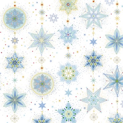 P121-TTRE6305WB PATCH. AMERICANO TURNOWSKY TREASURES (01) 110 CM. ALGODON 100% BLANCO/AZUL Venta en piezas de 7.00 M